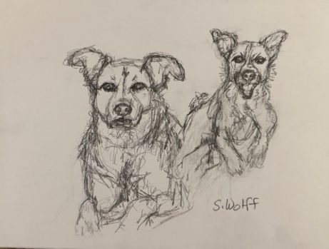 Custom 6x8 framed original scribbles 16