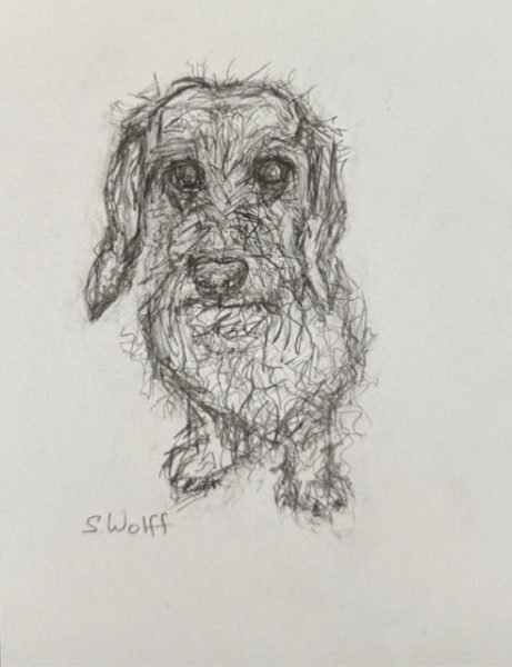 Custom 6x8 framed original scribbles 8